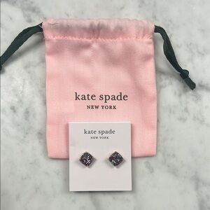 Kate Spade Glittering Blue and Pink Stud Earrings
